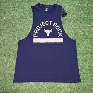 NEW NWT Under Armour Mens XL Project Rock Muscle Gym Tank Shirt 1383195-410